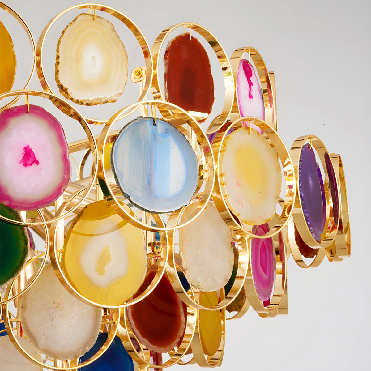 Postmodern Luxury Style Agate Living Room Chandelier
