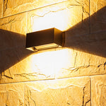 Nordic Minimalist Outdoor Up and Down Wall Light in Black Aluminum