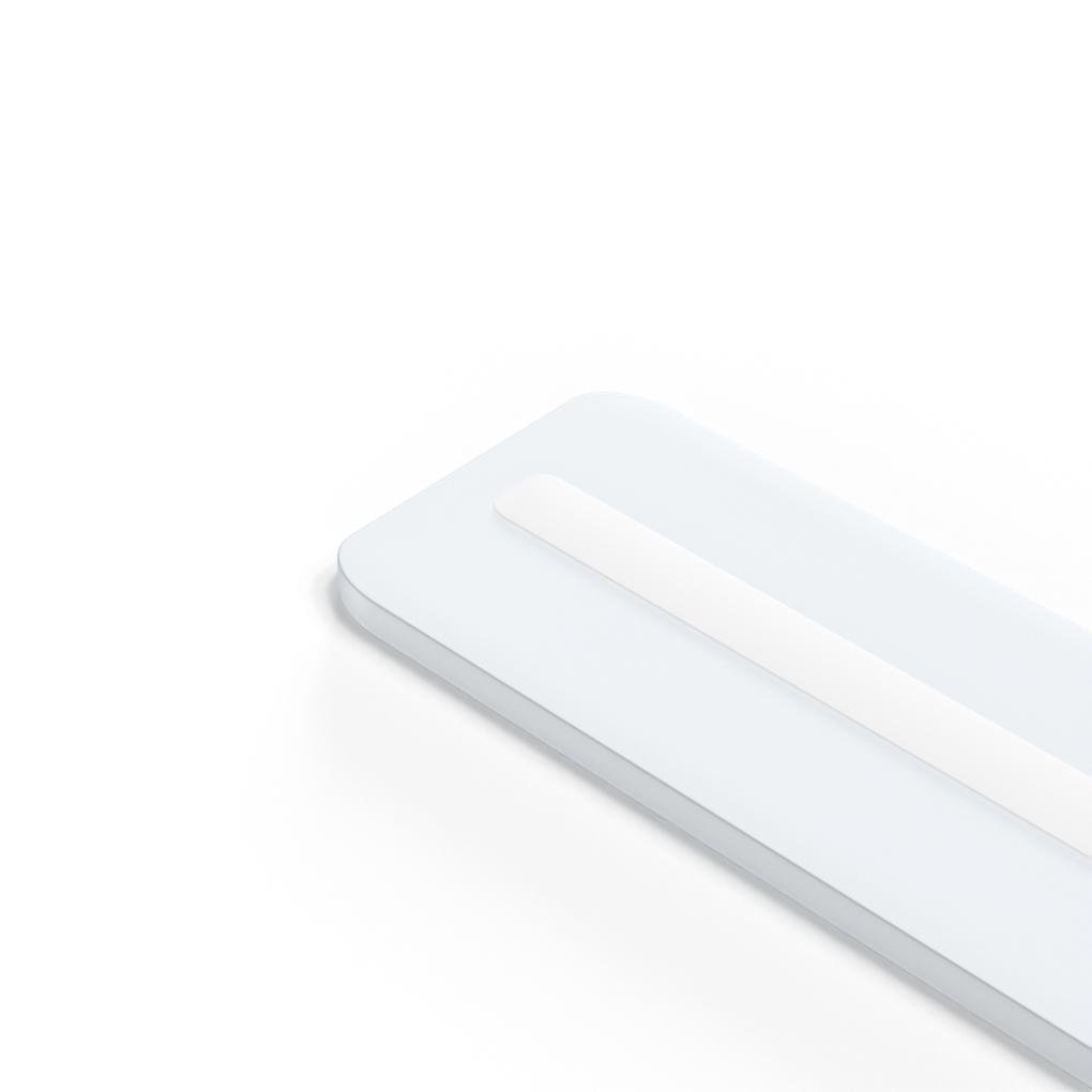 Modern Flush Mount Ceiling Light with 3-Step Dimming, White Rectangular LED