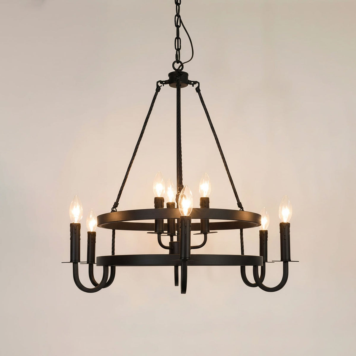 Vintage Voyager Chandelier – Industrial Brass Pendant Light for Modern Interiors