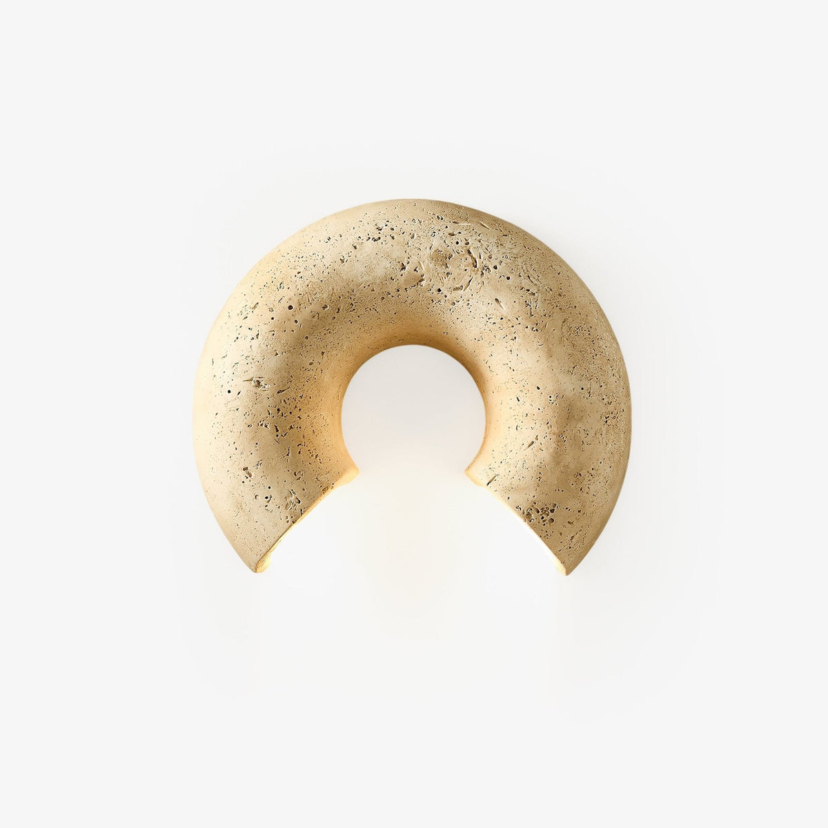 Cirro Wall Sconce in Yellow Travertine — Modern Stone Illumination