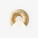 Cirro Wall Sconce in Yellow Travertine — Modern Stone Illumination