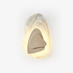 Eira Travertine Wall Sconce with Glass Shade for Modern Interiors