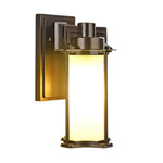 Aurora Glass Outdoor Wall Lantern Sconce in Vintage Brown