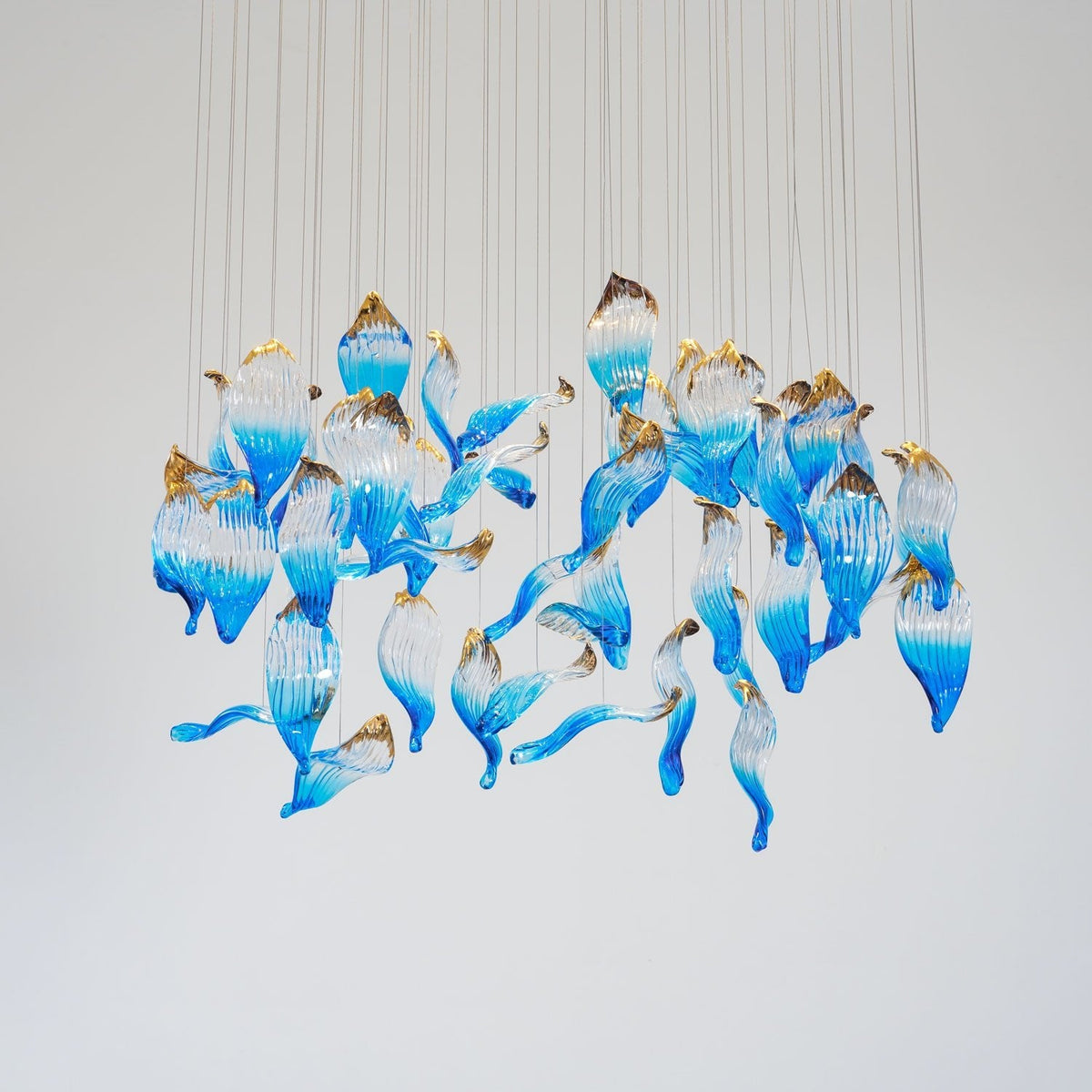 Ocean Drift Hand-Blown Glass Chandelier for Modern Interiors