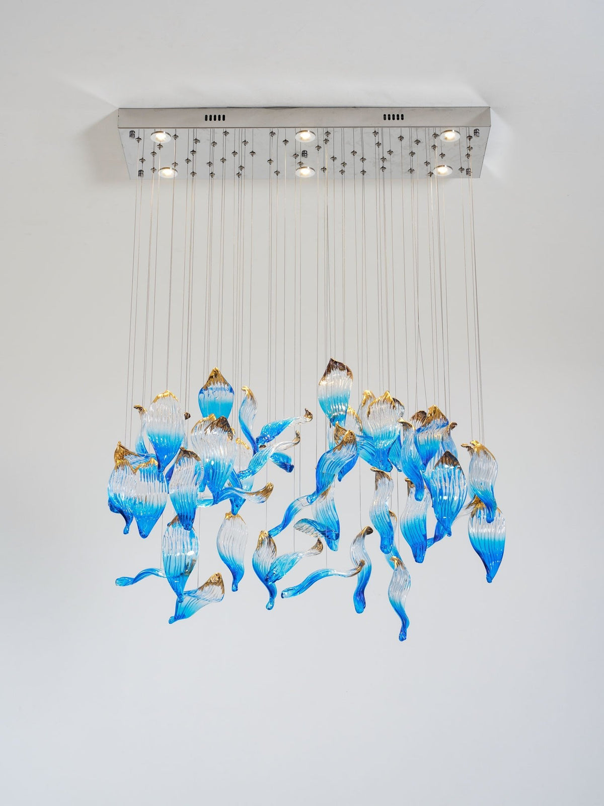 Ocean Drift Hand-Blown Glass Chandelier for Modern Interiors