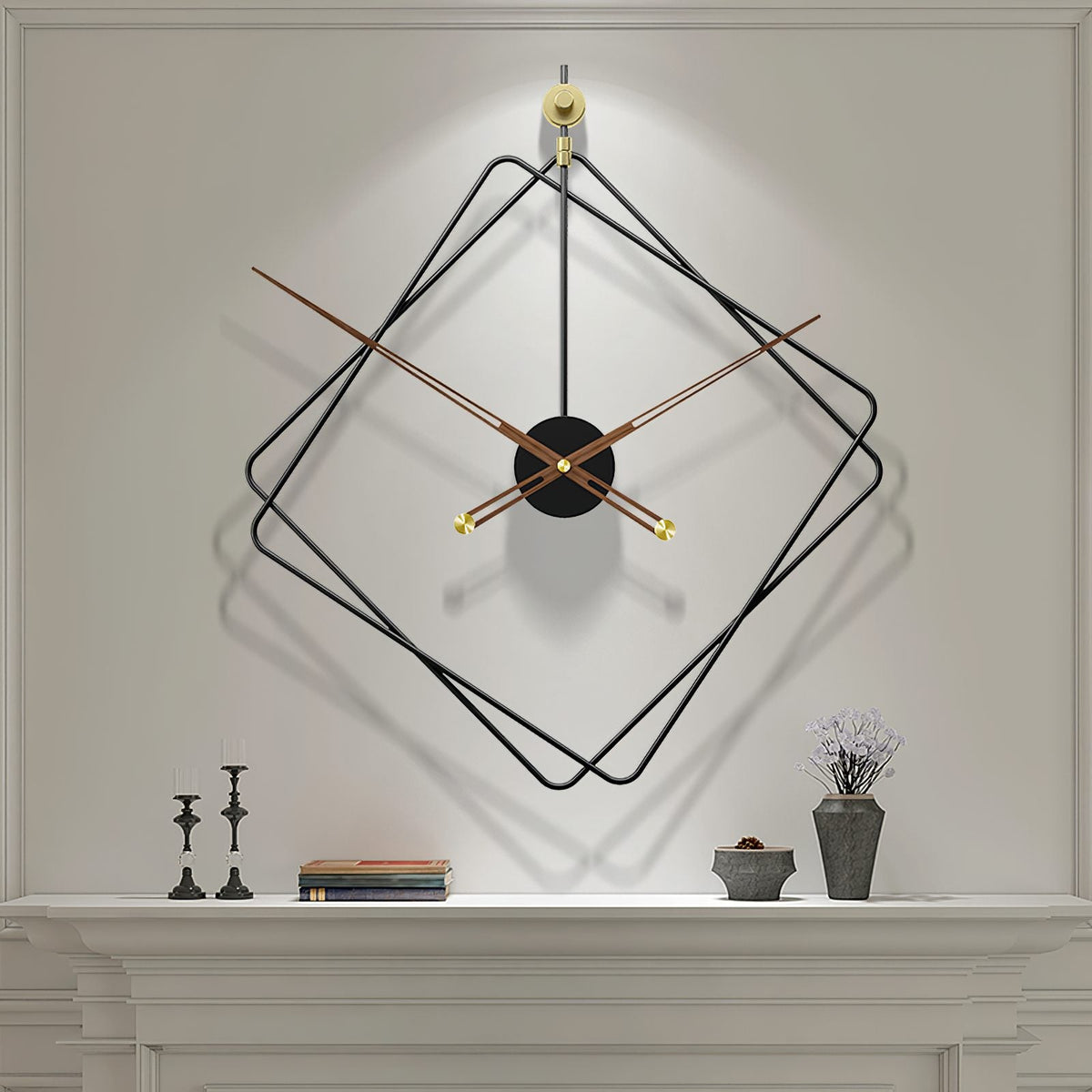 Quadratische Wanduhr