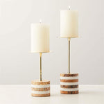 Strata Rise Sculptural Marble Candle Holder for Ambient Interiors
