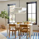 Elysia Silk Cocoon Pendant Light – Modern White Designer Hanging Lamp