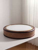 Artisan Leather Ceiling Light with Brass Accents for Modern Interiors