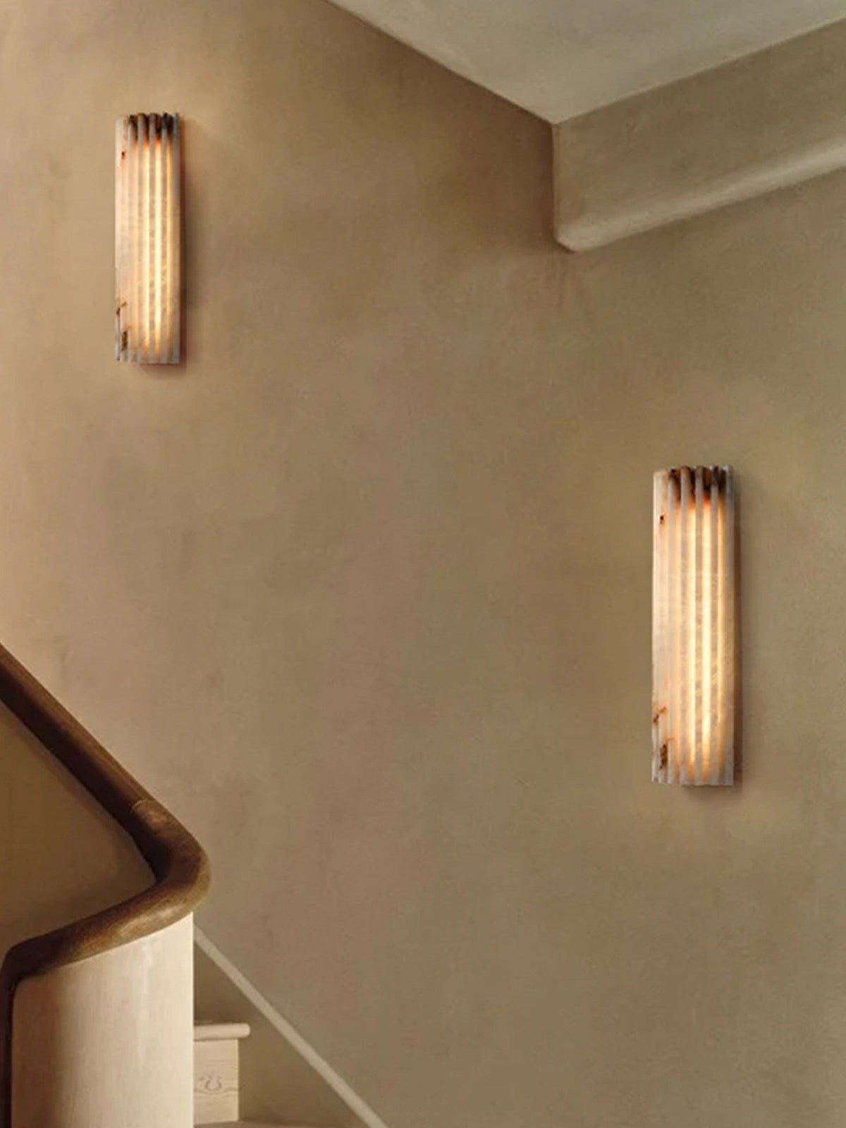Alvia Alabaster Wall Sconce — Natural Stone LED Wall Light