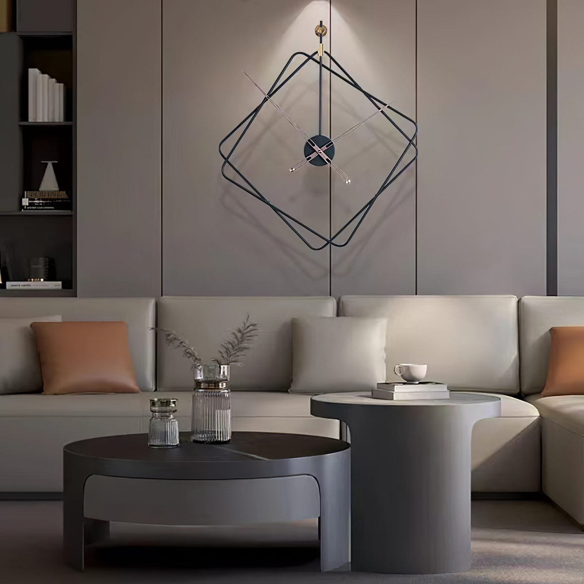Quadratische Wanduhr