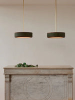 Artisan Leather Ceiling Light with Brass Accents for Modern Interiors