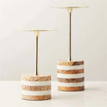 Strata Rise Sculptural Marble Candle Holder for Ambient Interiors