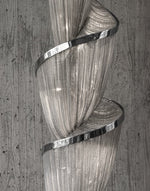 Twilight Spiral Chain Chandelier – Chrome Modern Pendant Light