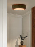 Artisan Leather Ceiling Light with Brass Accents for Modern Interiors