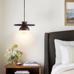 Gaia Orbit Pendant Light in Walnut, Travertine & Opal Glass