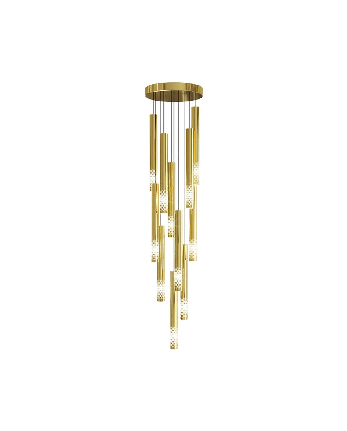 Symphony Orchestra Chandelier – Gold Nano-Coated Crystal Glass Pendant Light
