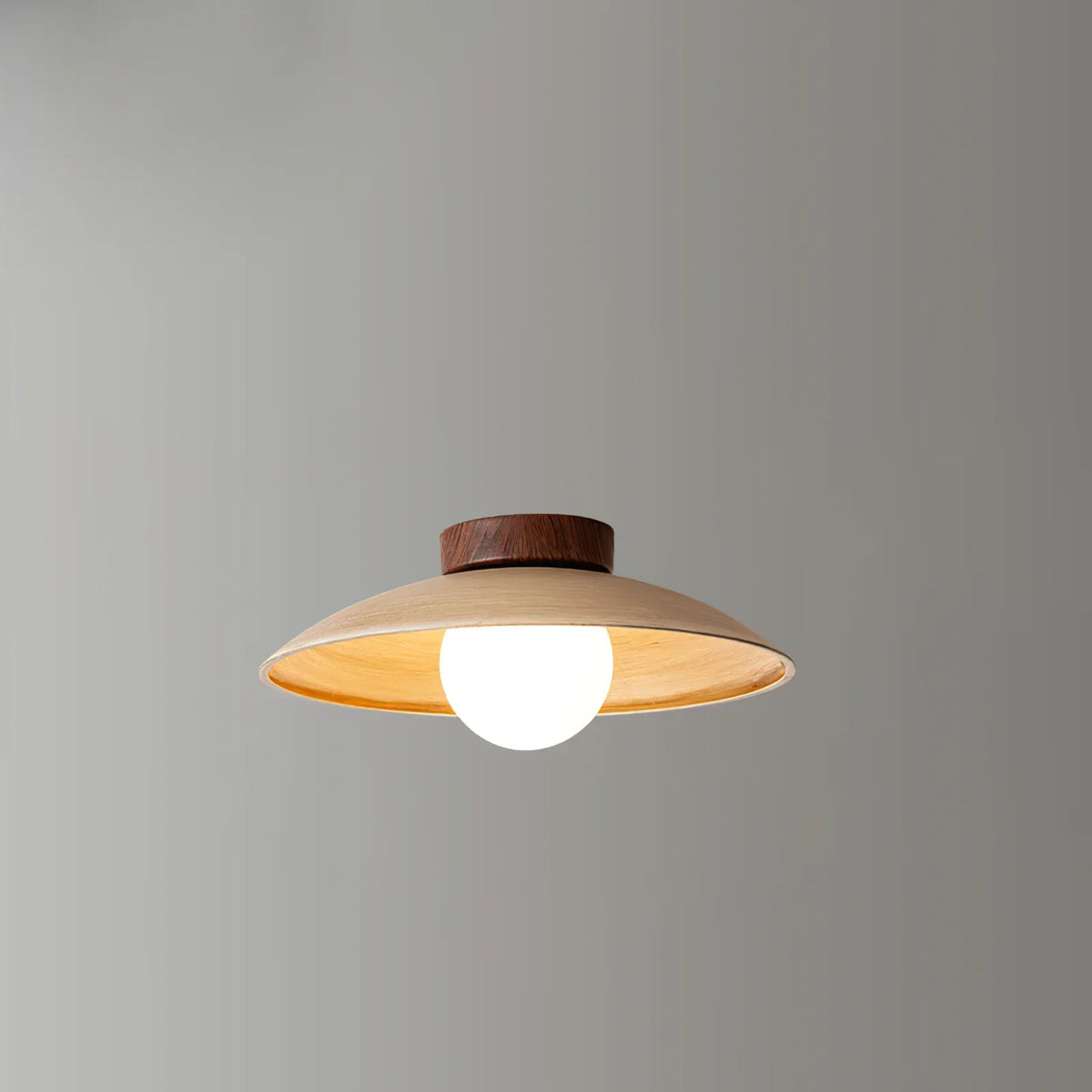 Rustic Mini Wood Ceiling Lamp
