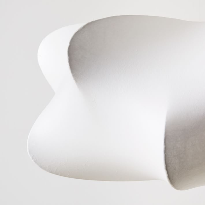 Elysia Silk Cocoon Pendant Light – Modern White Designer Hanging Lamp