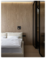 Modern Recessed Wall Sconce with Rotating LED Head, Black Finish