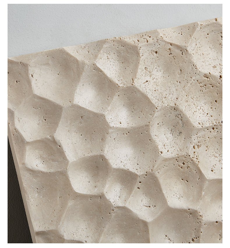 Hive Hexagonal Travertine Wall Sconce for Modern Interiors