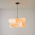 Elysia Silk Cocoon Pendant Light – Modern White Designer Hanging Lamp