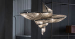 Spiral Chain Chandelier in Gold or Chrome for Modern Interiors