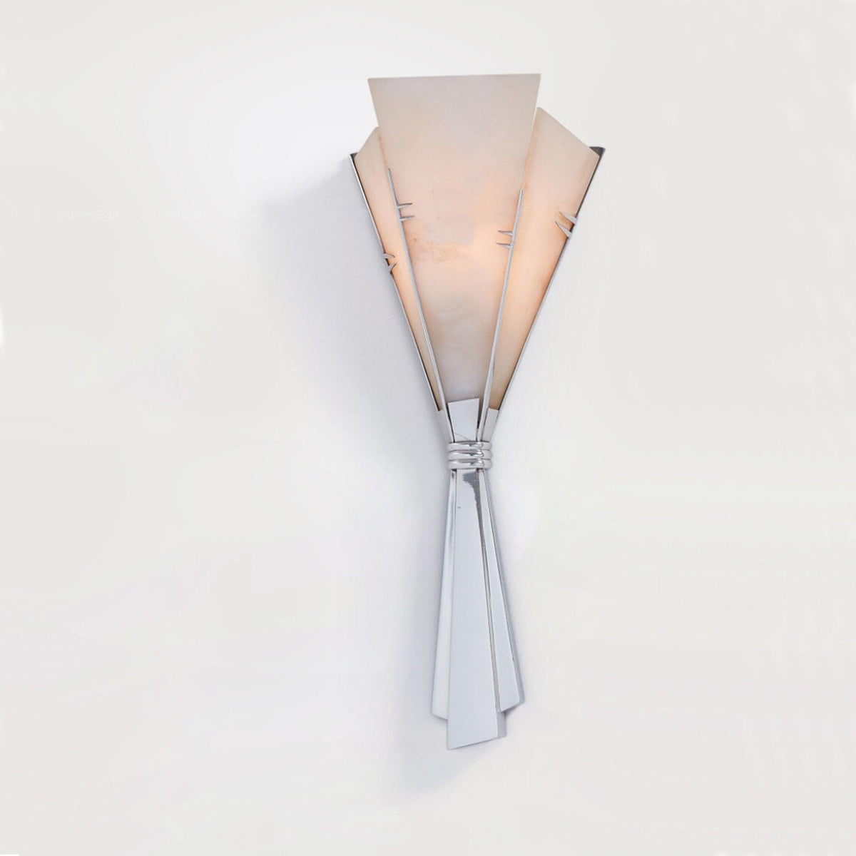 Florent Alabaster Fan Wall Sconce – Sculptural Illumination for Refined Interiors