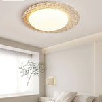 Organic Travertine Ceiling Light with Textured Stone Finish
