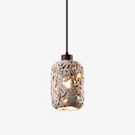 Cava Volcanic Stone Pendant Light — Sculptural Travertine Hanging Lamp
