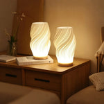 Chic Spiral Striped Shade Night Light Lamp