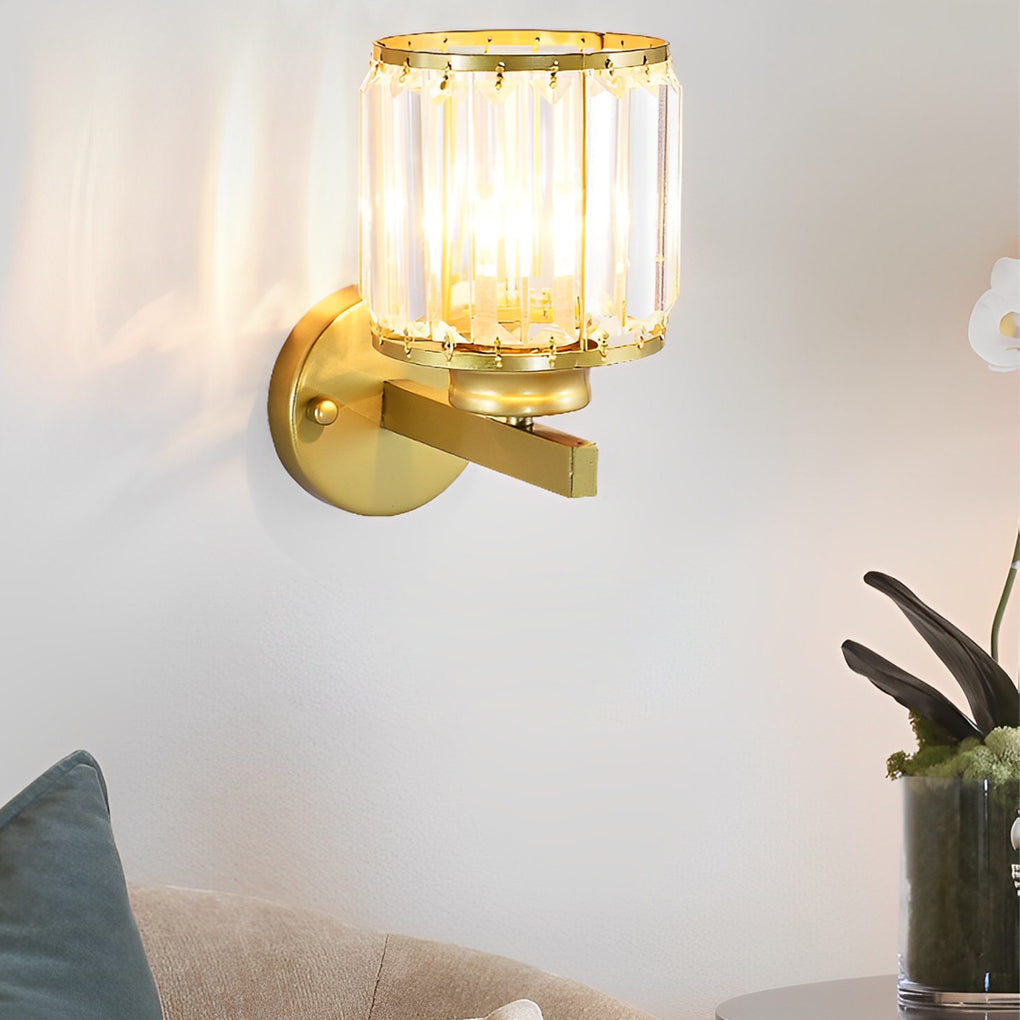 Round Crystal Glass Postmodern Wall Lamp Li002139