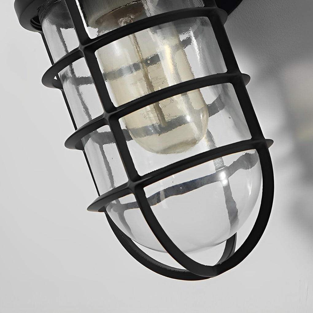 Retro Cage Shape Outdoor Wall Lamp Ha077313