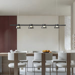 Ring Led Pendant With Smoke Gray Glass Shades