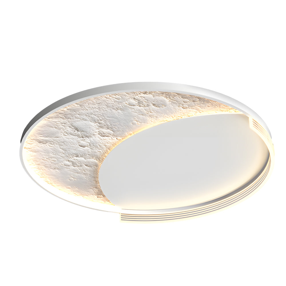 Geometric Simple Lunar Texture 3 Step Dimming Led Modern Ceiling Lamp