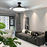 Sleek Flush Mount Ceiling Fan With Led Light