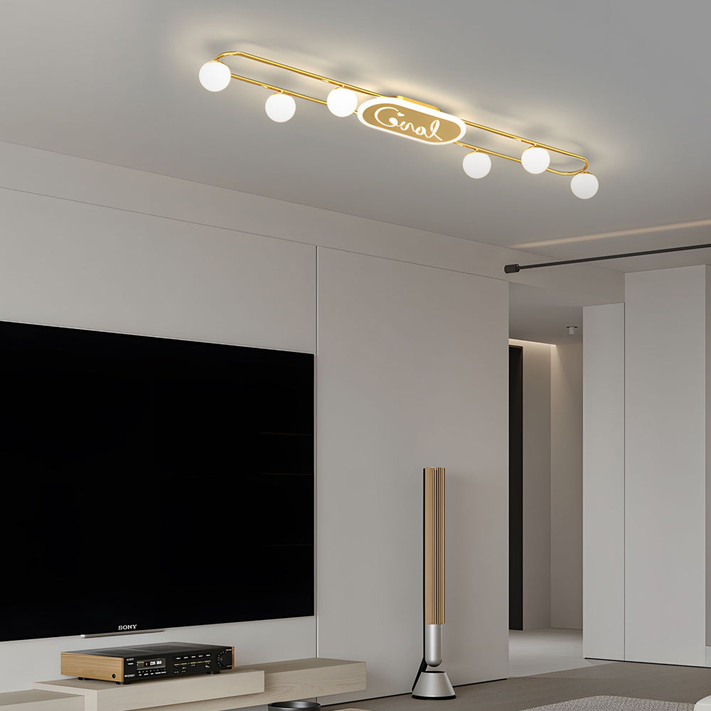 4 6 8 Round Acrylic Balls Three Step Dimming Modern Ceiling Light Fixture