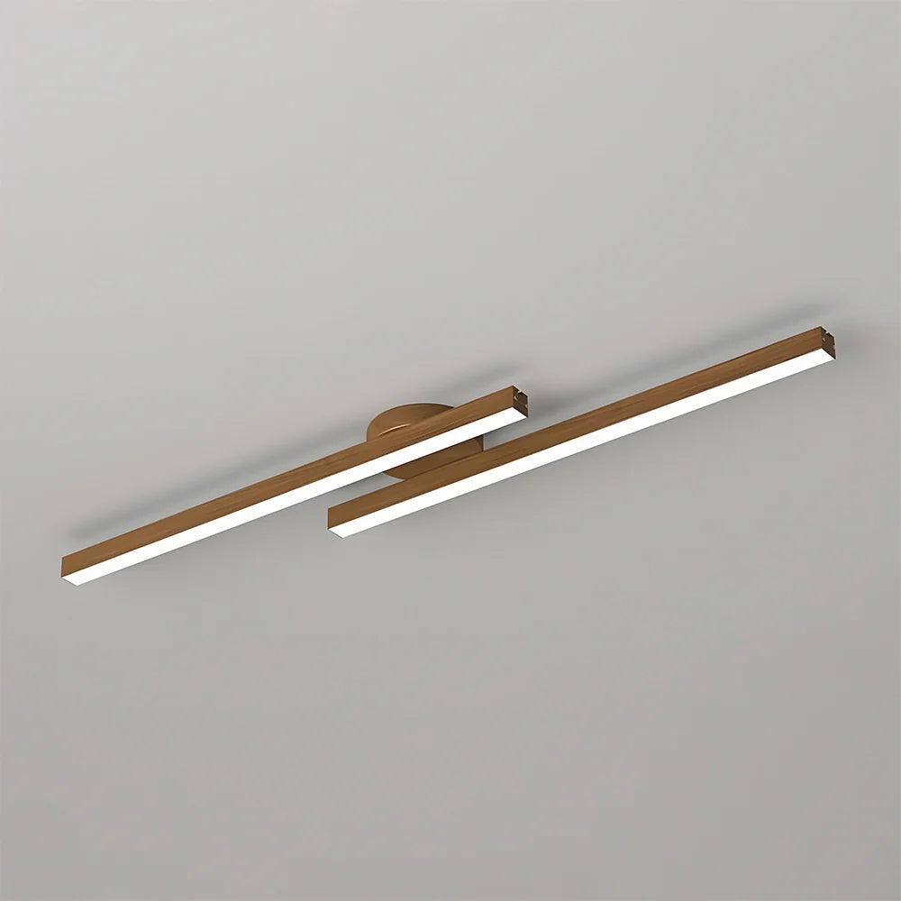 Nordic Modern Minimalist Wood Grain Long Ceiling Lamp