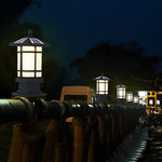 Black Vintage Solar Fence Post Lights Li002155