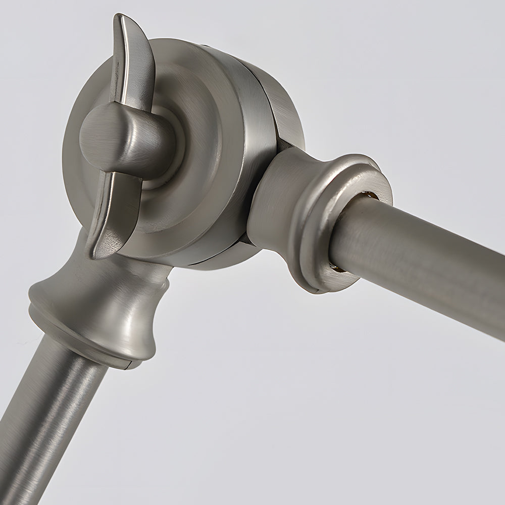 Swing Arm Wall Lamp Long 1 Bulb Rod Rocker Arm Wall Mounted Sconce With 3 Adjustable Joints