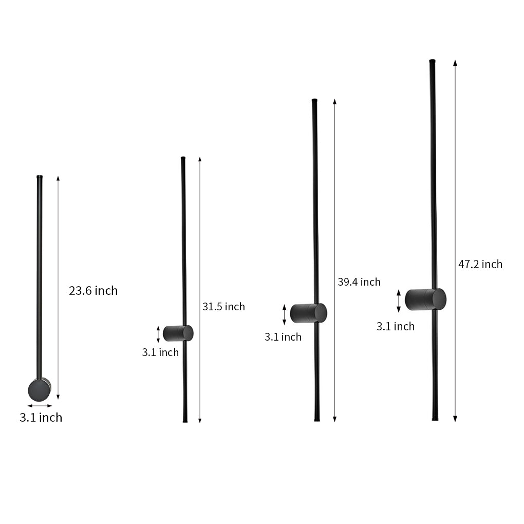 Modern LED Linear Wall Sconce with RGB Remote Control