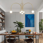 Modern White Round Glass Pendant Light