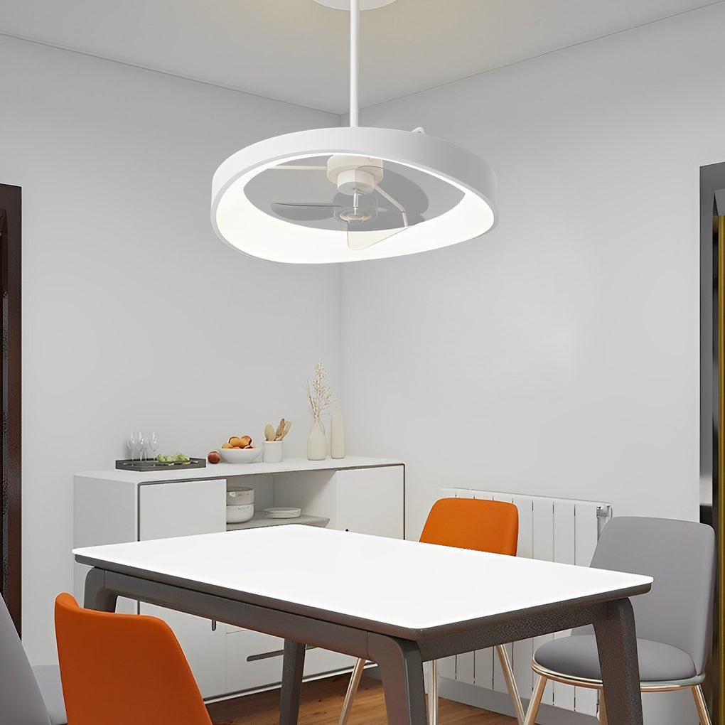 Circular Mute Ceiling Fans With Remote Li002496