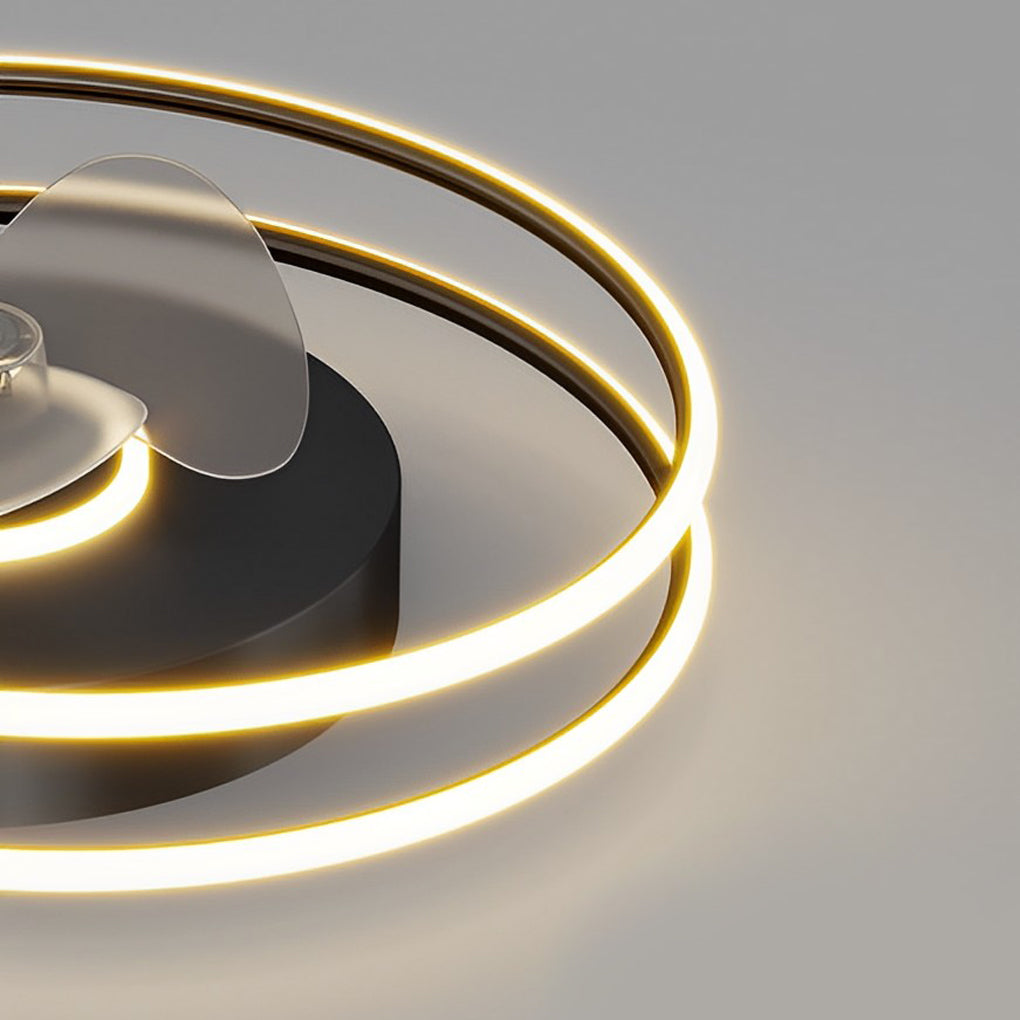 Circular Mute Bladeless Ceiling Fans Lights Li002311