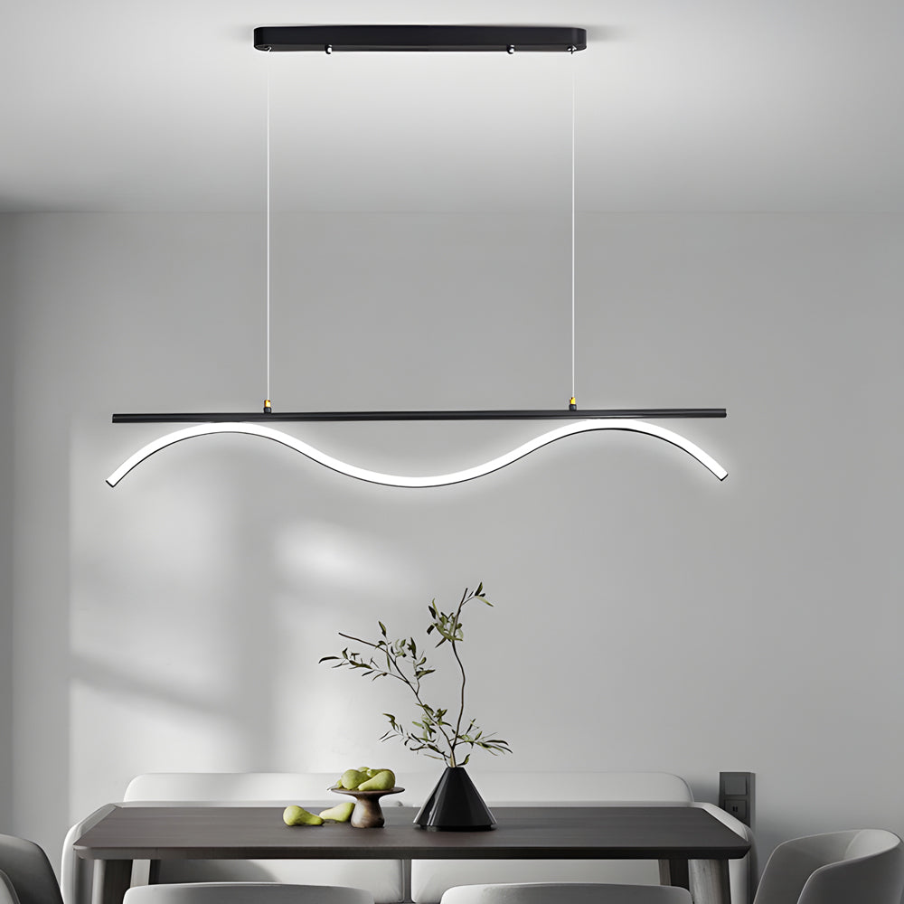 Linear Wave Design Led 1 Light Island Light 47 L
