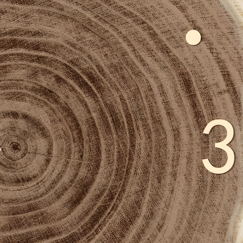 Rustic Round Wood Slice Clock With Remote Control And Led Lights Us Plug