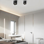 Square Grid LED Downlight Spotlight, 24° Beam, Surface Mount, Modern Architectural Ceiling Light