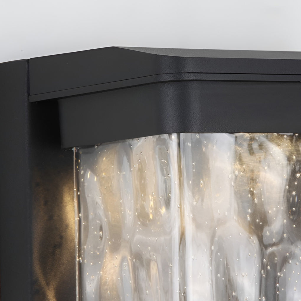 Waterproof Creative Glass Led Black Outdoor Wall Sconce