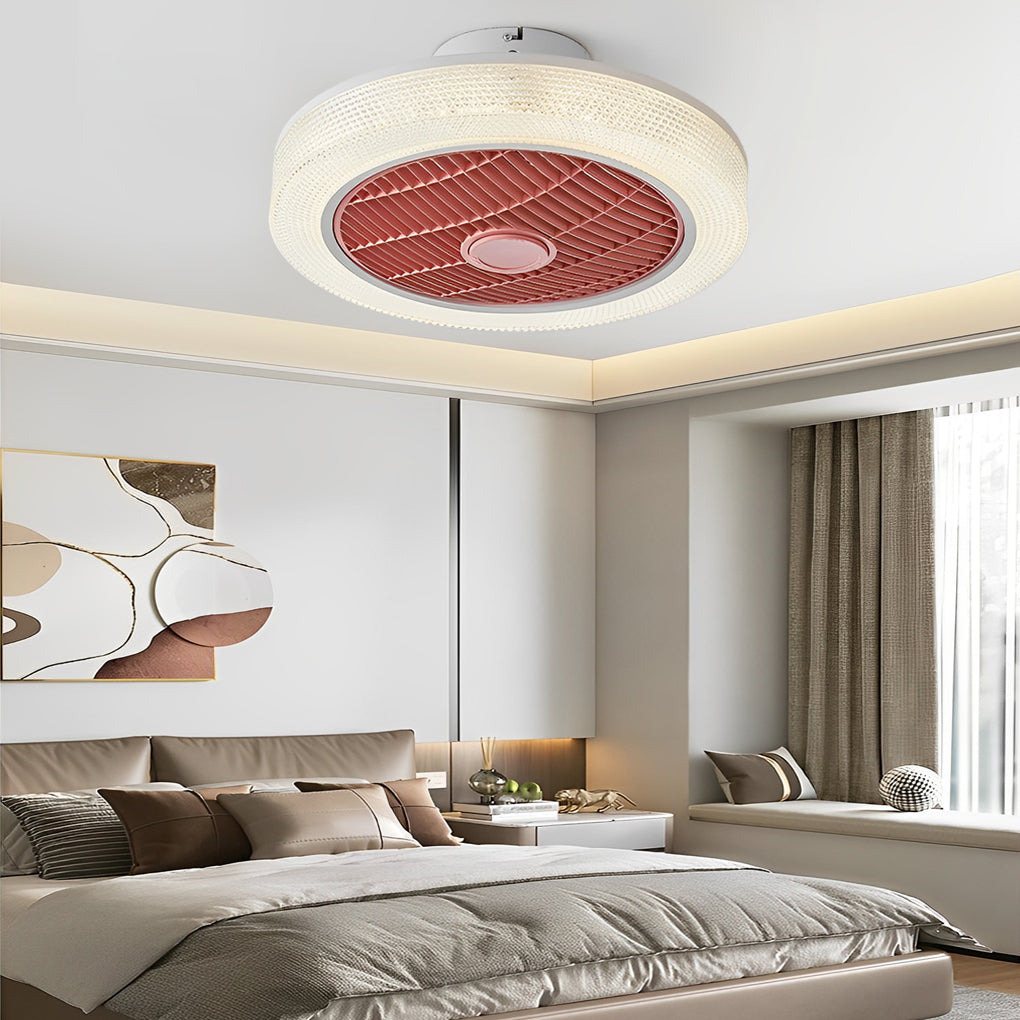Round Modern Bladeless Ceiling Fans Lights Li002234